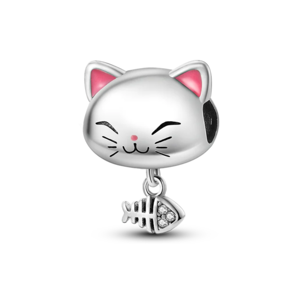 charming 925 silver persian cat charms