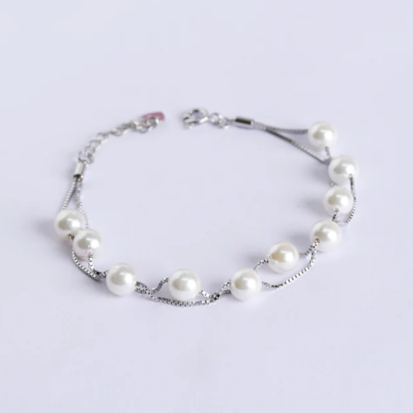 double line pearl bracelet