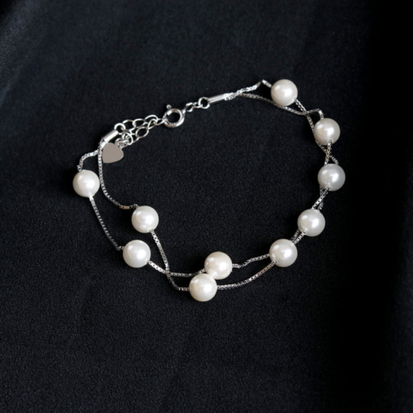 double line pearl bracelet
