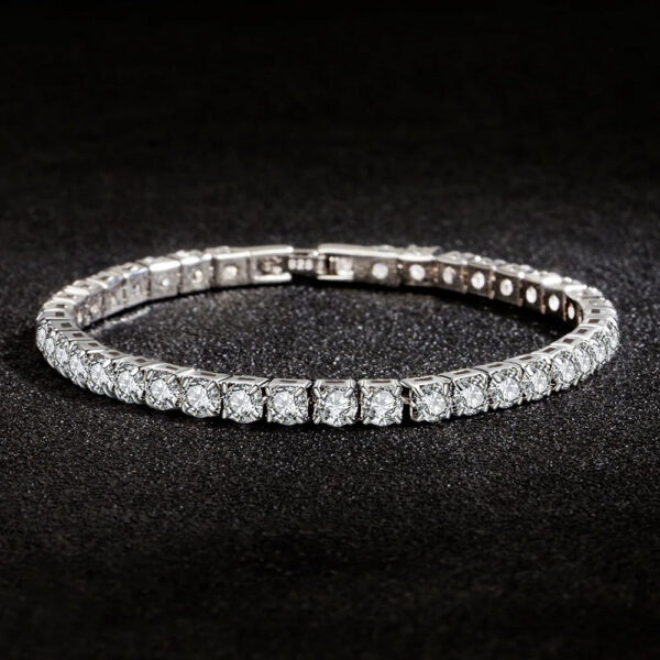 s925 sterling silver zirconia tennis ball bracelet