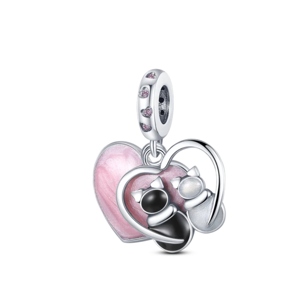 charming 925 silver persian cat charms