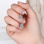 2ct moissanite huggie hoop earring