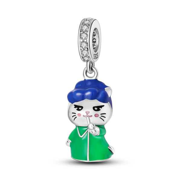 charming 925 silver persian cat charms