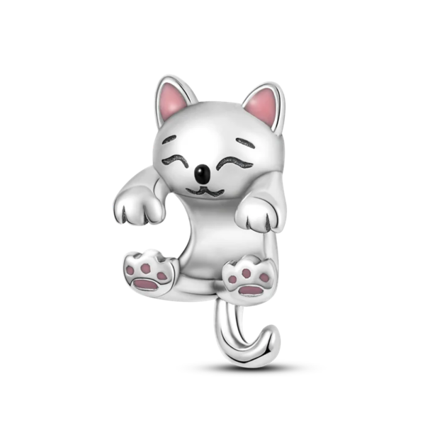 charming 925 silver persian cat charms