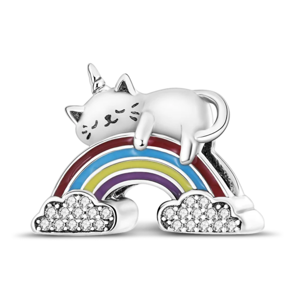 charming 925 silver persian cat charms