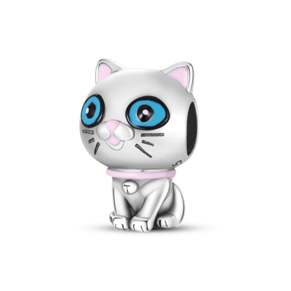 charming 925 silver persian cat charms