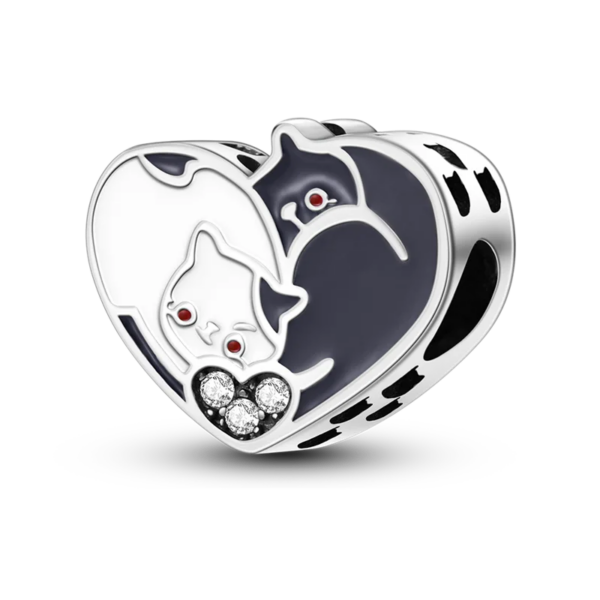charming 925 silver persian cat charms