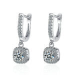 2ct moissanite huggie hoop earring