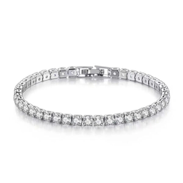 s925 sterling silver zirconia tennis ball bracelet