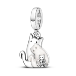 charming 925 silver persian cat charms