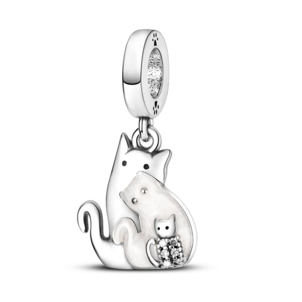 charming 925 silver persian cat charms