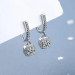 2ct moissanite huggie hoop earring