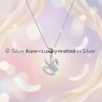 Swan silver pendant in 925 sterling silver