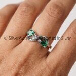 Infinity green ring, product view