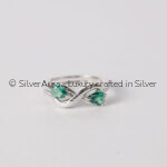 Infinity green ring, close-up view