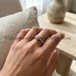 Centre star ring in 925 sterling silver