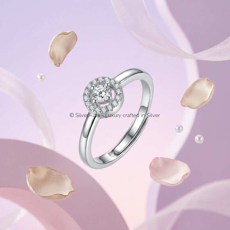 Centre star ring worn on finger