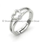Fellow heart ring in 925 sterling silver