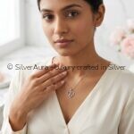 Heart silver pendant in 925 sterling silver